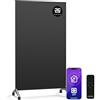 KLARSTEIN Wonderwall Smart - Stufa a Infrarossi, 800W - Montaggio a Parete, WiFi & App, Compatibile con Alexa, Calore Istantaneo, Display LED, Protezione dal Surriscaldamento, per Stanze Fino a 15m²