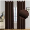 Ystyle Tende Oscuranti per Interni 2 Pezzi, 140x240 CM, Termiche Isolanti, Anti-Rumore, con Anelli, Tenda Moderna Per Camera da Letto e Soggiorno, Caffè
