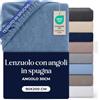 Dreamzie Lenzuolo Angoli 90x200 Azzurro - Spugna 80% Cotone, Oeko-Tex | Lenzuolo in Spugna Morbida · 80% Cotone, 20% Poliestere · Angoli 30cm Elastici · Lavabile 60°C · Oeko-Tex
