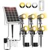 CLY Faretti Solari Esterno 1200LM 6 IN 1 2 Modalità Dinamiche 2700K-6000K | Lampade Solare Da Giardino Impermeabile IP66 Faretto Solare LED Da Esterno 6000mAh Luci Solari Da Giardino 3 Luminosità