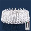 Deuba Luci Natale Balcone Esterno Interno 400 LED Bianco Freddo Telecomando 8 Modalità Timer Dimmerabile Lucine Natalizie a Cascata