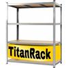 KARAT Scaffalatura per carichi Pesanti, XXL, zincata, 200 x 180 x 60 cm, per Garage, Cantina e Officina, scaffalatura Larga, Cantina, Officina (TitanRack Big)