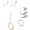 MAMOI® Anelli da ginnastica in legno, attrezzature per ginnastica indoor e outdoor, anelli da ginnastica, anelli oscillanti