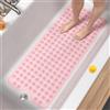 HITSLAM Tappetino Vasca Antiscivolo da Bagno, 101 x 40cm Extra Lungo Tappetino Doccia Antiscivolo Senza BPA, Resistente alla Muffa e Lavabile in Lavatrice Tappetino Bagno, Rosa