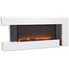 Klarstein Camino Elettrico Basso Consumo, Camino da Terra per Soggiorno, Elettrico da Parete, Caminetto 2000W, Finto Decorativo LED, Telecomando, Timer, Controllo Temperatura