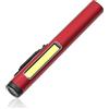 flintronic Torcia LED con Clip, Torce Portatili Penlight Stilo, Impermeabile IPX4, Torcia con Base Magnetica e Clip Magnetica, 2 Modalità, Torcia Ricaricabile Type-C, per Attività all'Aperto-Rosso