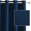 Ystyle Tende Oscuranti per Interni 2 Pezzi, 140x280 CM, Termiche Isolanti, Anti-Rumore, con Anelli, Tenda Moderna Per Camera da Letto e Soggiorno, Blu Scuro