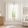 Ystyle Tende per Interni con Anelli 2 Pezzi, 140x175 CM, Beige | Tende Camera da Letto Soggiorno, Tende Moderne per Salotto Casa Finestra, Tenda Trasparenti Voile Semi Eleganti