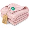 Totsy Baby Coperta Neonato Estiva in mussola cotone leggera traspirante | copertina carrozzina parasole - telo morbido bambini viaggio neonata asilo Oeko-Tex certificato Rosa cipria