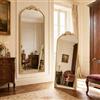 HOMCOM Specchio a Figura Intera da Terra o Parete Barocco, 75x180 cm, Oro | Specchio da Parete, Appeso/Appoggiato, Vetro Temperato, Cornice in Metallo, per Camera da Letto Soggiorno Ingresso