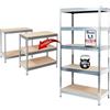KARAT Scaffalatura per carichi pesanti, per cantina, magazzino, banco da lavoro, portata fino a 1250 kg, montaggio rapido e stabile (zincato, 220 x 90 x 60 cm)