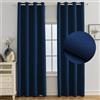 Ystyle Tende Oscuranti per Interni 2 Pezzi, 140x240 CM, Termiche Isolanti, Anti-Rumore, con Anelli, Tenda Moderna Per Camera da Letto e Soggiorno, Blu Scuro