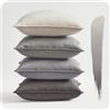 Topfinel Federe Cuscini in Velluto per Divano Grigio 50x50 Set 4 Pezzi Copricuscini Quadrati Elegante Decorativa per Salotto Moderno Cuscino Cerniera Invisibile per Camera da Letto