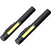 flintronic 2Pz Torcia LED con Clip, Torce Portatili Penlight Stilo, Impermeabile IPX4, Mini Torcia con Base Magnetica e Clip Magnetica, 2 Modalità, Torcia Ricaricabile Type-C, per Attività all'Aperto