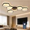 OTREN Plafoniera LED Soffitto Dimmerabile 88cm 58W con Telecomando | Lampadario Moderno con Luce Notturna, Timer e Funzione Memoria per Soggiorno, Camera da Letto, Cucina