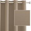 Ystyle Tende Oscuranti per Interni 2 Pezzi, 140x280 CM, Termiche Isolanti, Anti-Rumore, con Anelli, Tenda Moderna Per Camera da Letto e Soggiorno, Caffè Chiaro