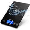 Drcowu Bilancia da Cucina 15kg/1g con Spegnimento Automatico e Display LCD Grande | Bilancia da cucina digitale precisa con funzione tara, nera, ideale per pasta madre, dolci e dieta chetogenica