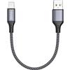 RAVIAD Cavo iPhone Corto, [Certificato MFi] 50CM Caricatore iPhone Carica | Rapida Nylon Cavo Lightning USB per iPhone 14/13/12/11/Pro/Pro Max/X/XS/XS Max/XR/8/8 Plus/7/7 Plus/6s/6s Plus/6/6 Plus/5/5c