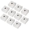 deleyCON 10x CAT 6a Universale Presa di Rete - 1x Porta RJ45 - Schermato - Superficie o Filo - 10 Gigabit Ethernet Rete - EIA/TIA 568A&B - Bianco