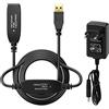 deleyCON 10m Cavo USB 3.0 Attivo Prolunga Attiva con 2 Amplificatore di Segnale e Alimentatore Cavo Ripetitore USB3.0 Cavo di Prolunga PC Computer Stampante Scanner