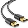 deleyCON 3,0m Cavo USB 2.0 A Maschio a A Maschio - Cavo Dati ad Alta Velocità - Trasmissione Rapida e Sicura - Contatti USB Precisi e Stabili - Retrocompatibile, Nero