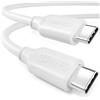 deleyCON 1m USB C PD3.0 (100W Ricarica Rapida) per iPhone 17 16 15 Pro Max Air Galaxy S26 S25 S24 S23 S22 Pixel iPad Pro MacBook Air Tablet Switch PS5 - Bianco