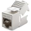 deleyCON 1x Modulo Keystone RJ45 Senza Utensili (10 Gbit/s, 500 MHz) LSA Completamente Schermato STP - Presa LAN per Cavi Patch Ethernet CAT8 CAT7 CAT6 CAT5, per Scatola a Muro e Patch Panel