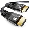 deleyCON 4m Cavo HDMI 2.1 8K Piatto - per TV, Monitor, PS4, PS5, Xbox, Soundbar Dolby Atmos EARC, HDR10+ VRR - 48Gbps Ultra High Speed Cable - 10K/8K@60Hz, 4K@120Hz/144Hz, 2K@240Hz