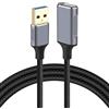 AXFEE Cavo Prolunga USB 3.0, 2M Maschio a Femmina 5Gbps Cavo Estensione USB | per Chiavetta USB, Hub USB, Disco, Rigido, Esterno, Tastiera, Mouse, Stampante, Gamepad - Grigio