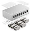 deleyCON Patch Panel 8 Porte Set Sezionatore 1RU + 8 Moduli Keystone Jack RJ45 STP CAT6a Compatibile con Cavo di Installazione CAT5 CAT6 CAT6a CAT7 Cavo di Rete Ethernet LAN DSL - Grigio