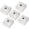 deleyCON 5x CAT 6 Universale Presa di Rete - 1x Porta RJ45 - Schermato - Superficie o Filo - 1 Gigabit Ethernet Rete - EIA/TIA 568A&B - Bianco