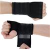 AOOWU Fascia da Polso, 2 pezzi Supporto Polso Elastica Ambidestra, Tutore Tunnel Carpale, Tutore Polso per Dolori Articolari, Quotidiano, Frattura e Distorsione del Polso, sx e dx