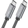 deleyCON 1,5m 240W Cavo USB-C 10 Gbps (USB 3.2 Gen2) PD 3.1 Ricarica Dati 4K@60Hz per Caricatore iPhone 17 16 15 Pro Max Air Galaxy A16 A26 A56 S26 S25 S24 iPad SSD HDD MacBook PS5