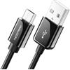 deleyCON 0,5m Corto Cavo di Ricarica e Dati Micro USB - Compatibile con Smartphone Android, Tablet, Lettori MP3, Fotocamere e Molto Altro - Nero