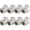 deleyCON 8x Modulo Keystone RJ45 Senza Utensili (10 Gbit/s, 500 MHz) LSA Completamente Schermato STP - Presa LAN per Cavi Patch Ethernet CAT8 CAT7 CAT6 CAT5, per Scatola a Muro e Patch Panel