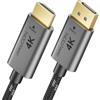 deleyCON 3,0m 4K Cavo DisplayPort a HDMI (per Monitor, TV, Proiettore) - 4K@60Hz - Unidirezionale DisplayPort a HDMI - Connettori Alluminio + Cavo Nylon - per Computer DP, PC, Scheda Grafica
