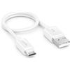 deleyCON 0,30m Corto Cavo di Ricarica e Dati Micro USB - Compatibile con Smartphone Android, Tablet, Lettori MP3, Fotocamere e Molto Altro - Bianco
