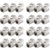 deleyCON 24x Modulo Keystone RJ45 Senza Utensili (10 Gbit/s, 500 MHz) LSA Completamente Schermato STP - Presa LAN per Cavi Patch Ethernet CAT8 CAT7 CAT6 CAT5, per Scatola a Muro e Patch Panel