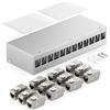 deleyCON Patch Panel 12 Porte Set Sezionatore 1RU + 12 Moduli Keystone Jack RJ45 STP CAT6a Compatibile con Cavo di Installazione CAT5 CAT6 CAT6a CAT7 Cavo di Rete Ethernet LAN DSL - Grigio
