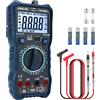 VENLAB Multimetro Digitale Professionale, VENLAB Multimetro a TRMS 6000 Conti, Intervallo Manuale, Tester Elettrico Voltmetro Amperometrico, Misura Tensione/Corrente/Diodi, con Display LCD e Supporto.