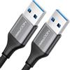 deleyCON 5m Cavo USB 3.0 - Super Speed 5Gbit/s (2x Connettore USB-A) Connettori Alluminio + Cavo Nylon Dati per Laptop, HDD, Stampante, Modem, Dischi, Fotocamere ecc.