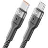 deleyCON 1m Cavo Micro USB USB-C a Micro-USB Cavo di Ricarica e Dati per Ricarica e Sincronizzazione Telefono Smartphone Tablet Fotocamera Navigatore Controller ecc.