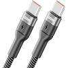 deleyCON 2m Cavo USB‑C (100W Ricarica Rapida) PD 3.0 PPS - C a C - Cavo di Ricarica per iPhone 17/16/15 Pro Max/Air, Galaxy A16/A56/S25/S24/S23, Pixel, iPad Pro, MacBook, AirPods, Tablet, Switch, PS5