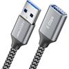 deleyCON 2m Prolunga USB 3.0 5Gbps (Connettore A a Presa A) - Collegamento per Tastiera, Mouse, Stampante, Scanner, Fotocamera, Disco Esterno ecc.