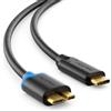 deleyCON 0,5m Cavo USB 3.0 Micro B - USB C a Micro B USB 3.0-5 Gbit/s - Cavo di Ricarica Cavo Dati Thunderbolt - per PC Computer Smartphone Tablet Notebook Caricabatterie Disco Rigido Esterno HDD