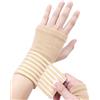 AOOWU Fascia da Polso, 2 pezzi Supporto Polso Elastica Ambidestra, Tutore Tunnel Carpale, Tutore Polso per Dolori Articolari, Quotidiano, Frattura e Distorsione del Polso, sx e dx