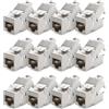 deleyCON 12x Modulo Keystone Jack CAT6a Cavo Patch Cavo di Rete Connettore Schermatura STP Presa di Rete RJ45 Patch Panel Estensione del Supporto Keystone