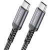 deleyCON 240W 20 Gbps USB-C 2m (USB 3.2 Gen 2x2) PD 3.1 Ricarica Dati 4K@60Hz per Caricatore iPhone 17 16 Pro Max Air AirPods Galaxy A16 A56 S26 S25 iPad MacBook Tablet Switch PS5