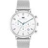 Rhodenwald & Söhne Rhodenwald Söhne Orologi da uomo acciaio inox argento quarzo 5 ATM | Acciaio inox cinturino, argento, maglia milanese, cronografo, quadrante bianco, vetro minerale, orologio da polso