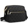 Voikukka Borsa a tracolla nera da donna, borsa a tracolla da viaggio, borsa messenger, borsa a tracolla trapuntata, borsa a tracolla carina